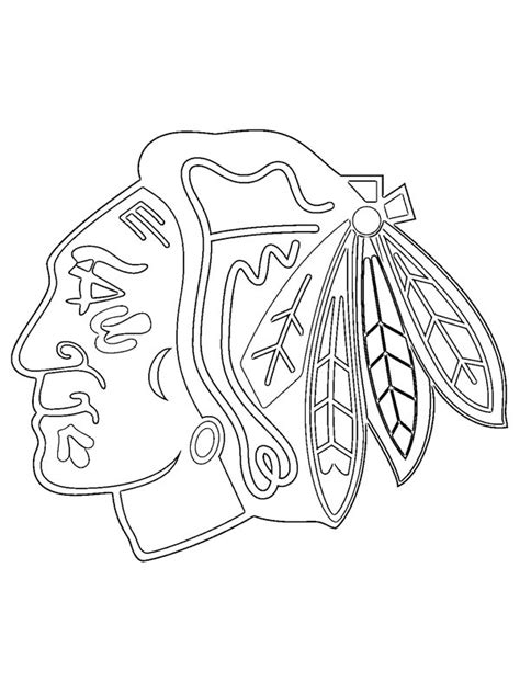 Colouring Page Chicago Blackhawks Coloringpage Ca