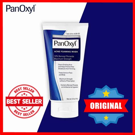 Panoxyl Acne Foaming Wash 10 Benzoyl Peroxide Maximum Strength 156g For Face And Body Foaming