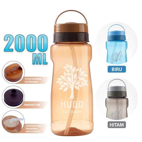 Jual 2000Ml Botol Tempat Air Minum Jumbo Kapasitas Besar 2 Liter