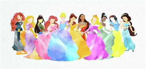 Disney Princesses Watercolor