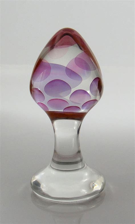 Medium Glass 24K Gold Spot Rosebud Butt Plug Sex Toy Etsy