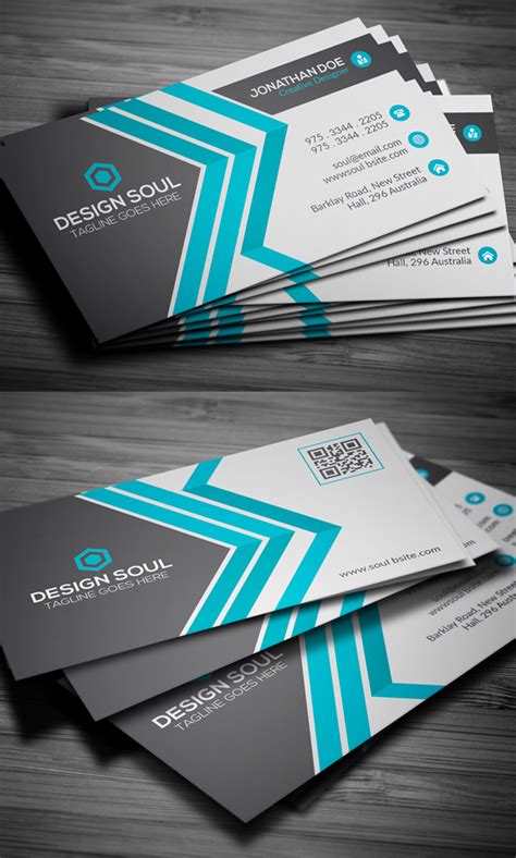 Modern Business Card Psd Templates 27 New Design Design Graphic