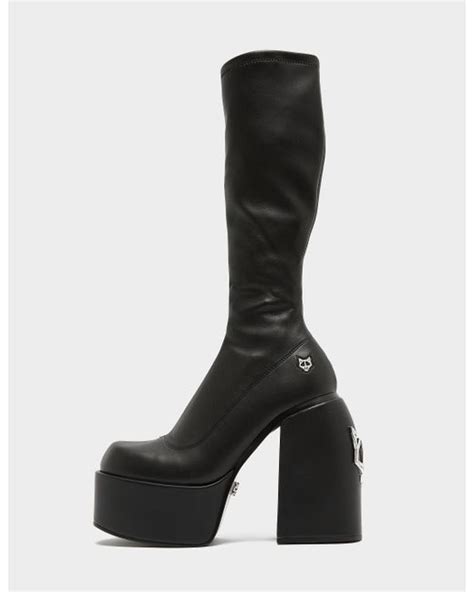 Naked Wolfe Spice Knee High Boots In Black Lyst Uk