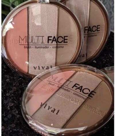 Multi Face Blush Iluminador E Contorno Vivai Shopee Brasil