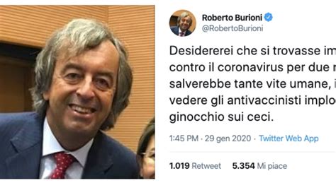 Coronavirus Burioni Vorrei Il Vaccino Solo Per Vedere I No Vax