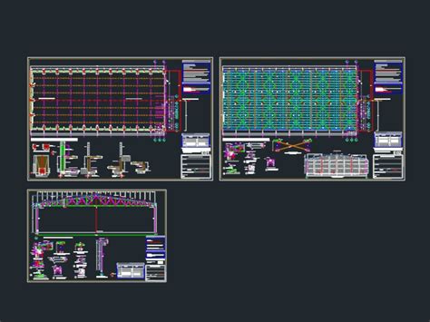 Nave Industrial En Autocad Descargar Cad Kb Bibliocad