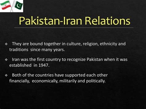 Pakistan-Iran Relations