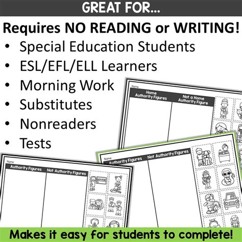 Home School And Community Authority Figures Worksheets Made By Teachers