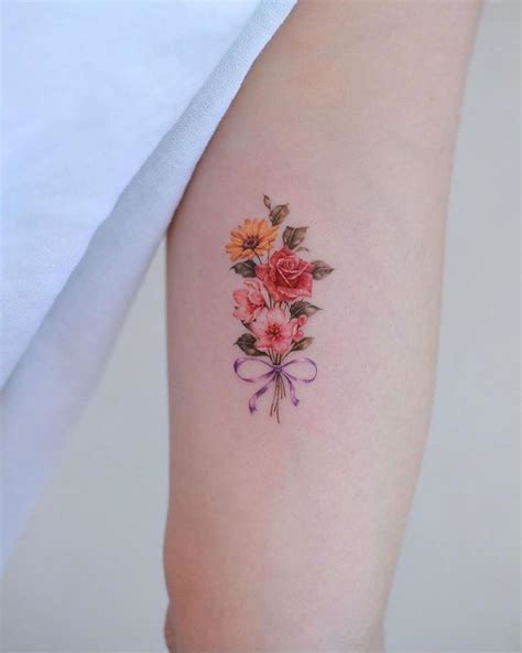 Sol Tattoo Studio On Instagram Donghwas Flower Bouquet Tattoos