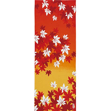 Tenugui Towel Yuzen Dye Momiji J Okini Products From Japan