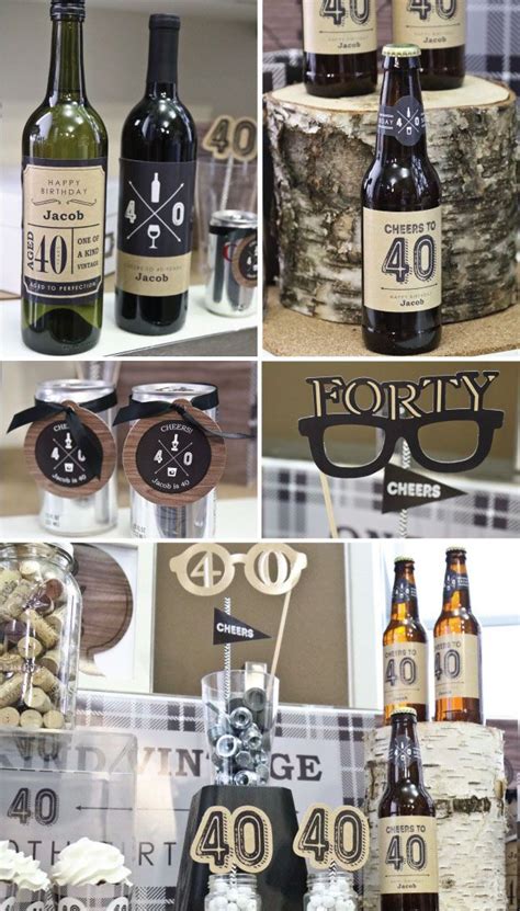 Bottoms Up 40th Birthday Party Ideas For Guys Bday Men En 2019