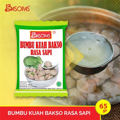 Jual Bumbu Kuah Bakso Rasa Sapi Basopas 65gr Shopee Indonesia