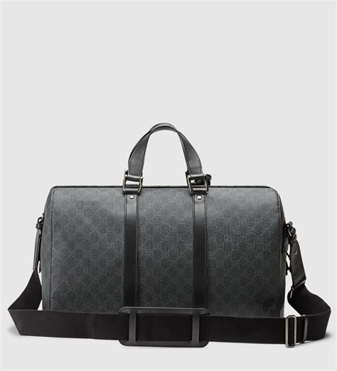 Gucci Gg Supreme Canvas Carry On Duffle Bag In Black For Men Lyst