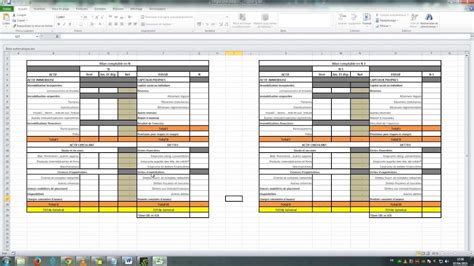 Faire Un Bilan Comptable Sur Excel