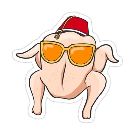 Festive Turkey Head Sticker by splendid scribbles