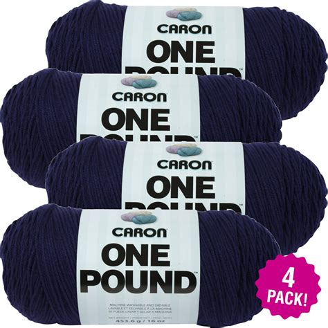 Caron One Pound Yarn Midnight Blue Multipack Of 4