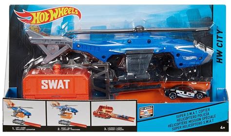 Hot Wheels City Action Vehicles Super S W A T Copter CDK Manufacturer Mattel Enarxis