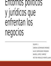 Caso Pptx Entornos Pol Ticos Y Jur Dicos Que Enfrentan Los Negocios