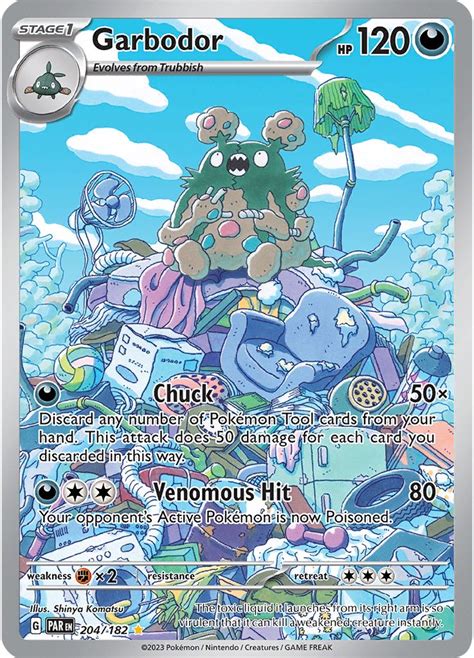 Serebii net Pokémon Card Database Paradox Rift 204 Garbodor