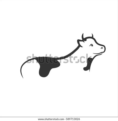 Cow Stylized Draw Stock Vector Royalty Free 589713026