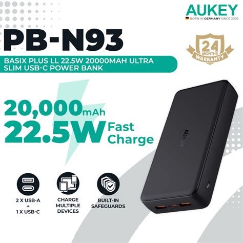 Aukey Pb N Basix Plus Ll W Mah Usb C Power Bank Lazada Ph