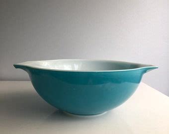 Pyrex Horizon Blue 444 4 Qt Cinderella Nesting Bowl Solid Blue Aqua Mid