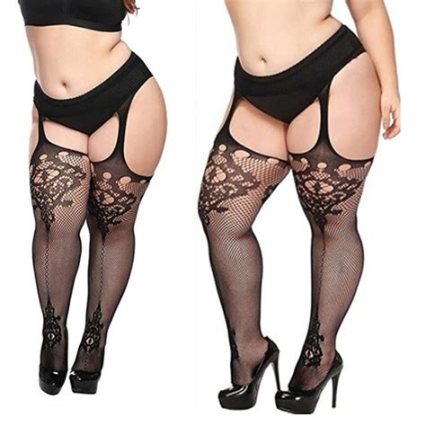 Bas Mis Bas Collants En Résille Taille Haute Pour Femmes Lingerie