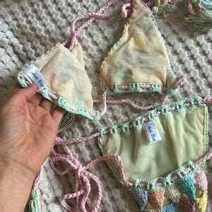 Andi Bagus Swim Andi Bagus Harlequin Crochet Bikini Size Sm Worn Poshmark