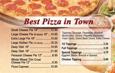 Pizza Corner Pizzeria And Restaurant Menu We Deliver Open 7 Days