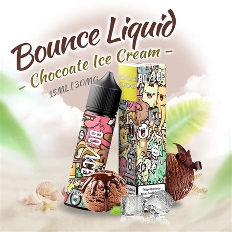 Bounce Liquid Chocolate Ice Cream Salt Nic 15ml By Malaysia แท้