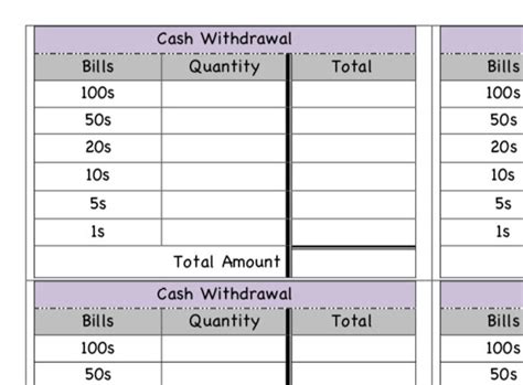 Free Printable Teller Slips Templates Iesanfelipe Edu Pe