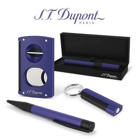 Stylo ST Dupont D Initial Roller Bleu Noir Mat 220 00