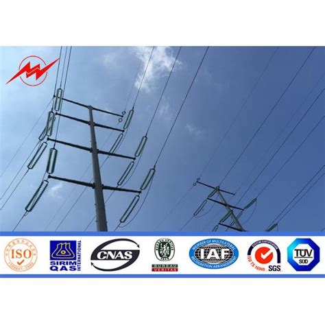 S MC Hot Dip Galvanized Steel Electrical Utility Poles For Transmission Line From China Factory