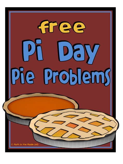 Pi Day Pie Problems Freebie Pdf Baked Goods Teaching Mathematics
