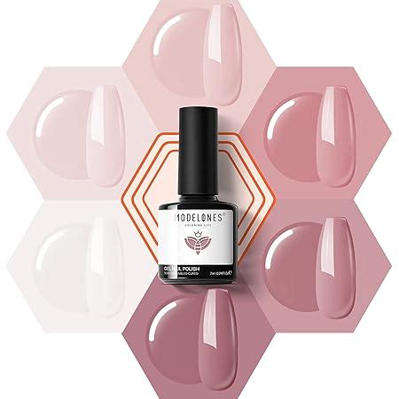 Amazon Modelones Gel Nail Polish Set 6 Colors Nude Pink Gel Polish Set Summer Light