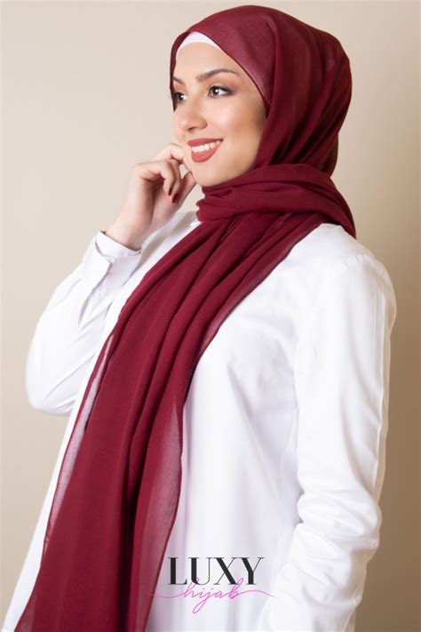 Cotton Voile Hijab In Jam Color Luxy Hijab