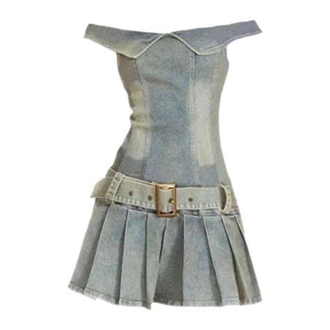 Womens Strapless Denim Dress Blue S Strapless Denim Dress Denim