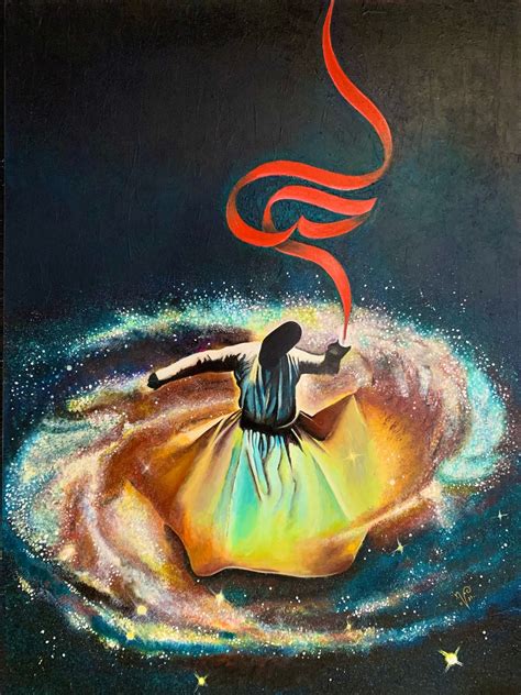 The Light Within A Sufi Whirling Dervish Painting Inspired By Rumi