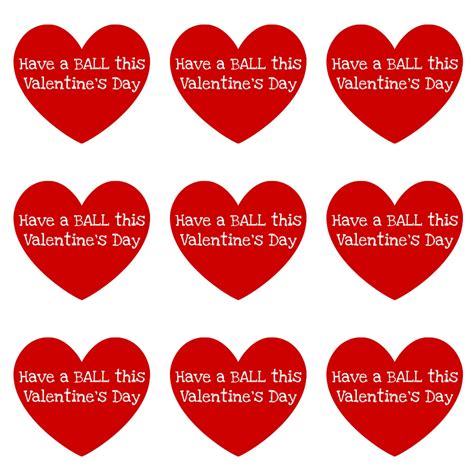 Valentines Day Hearts Cutouts Printable