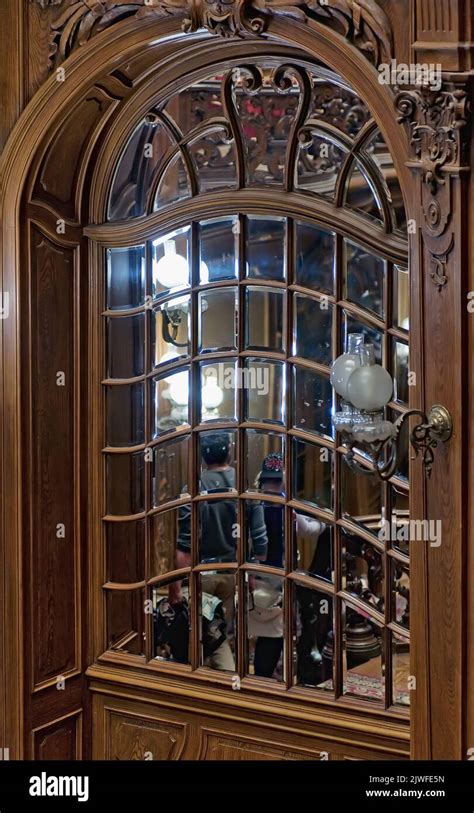 The Crystal Mirror Of The Hall Of Scientists House In Lviv Ukraine