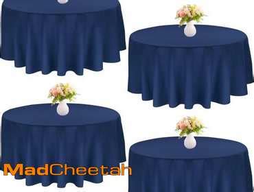 MadCheetah JALANCY 4 Pack Round Tablecloth 108