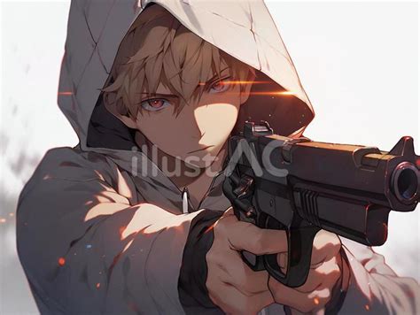 拳銃を構える男性イラスト No 24230879｜無料イラスト・フリー素材なら「イラストac」