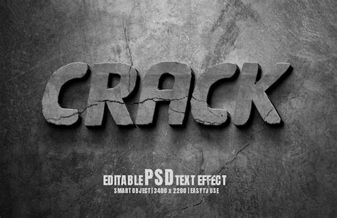 Premium Psd Psd Crack Text Style Effect