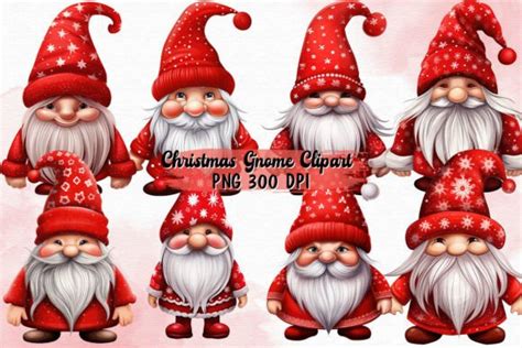 Christmas Gnome Sublimation Clipart Graphic By Magic World · Creative