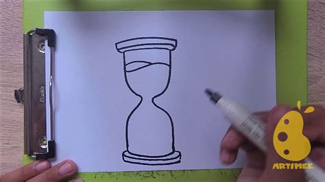 How To Draw Hourglass Youtube