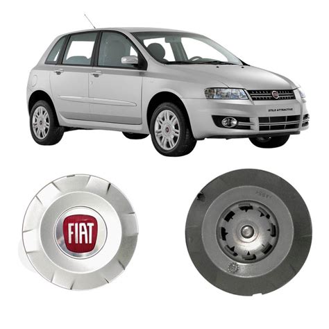 Kit 4X Centro Roda Fiat Stilo 2003 A 2011 Aro 15 Roda No Shoptime