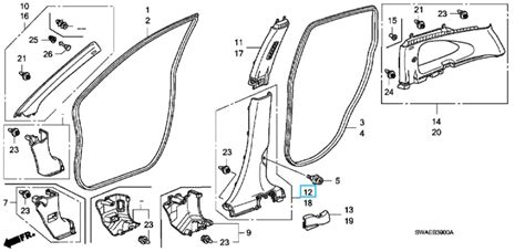 Honda Cr V Offside B Pillar Lower Trim Honda Direct Parts