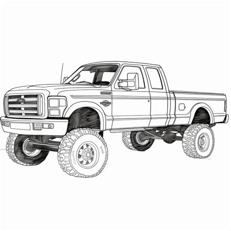 Lifted Ford Truck Coloring Pages