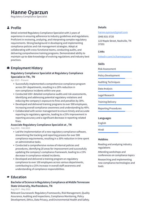 Top 16 Regulatory Compliance Specialist Resume Objective Examples