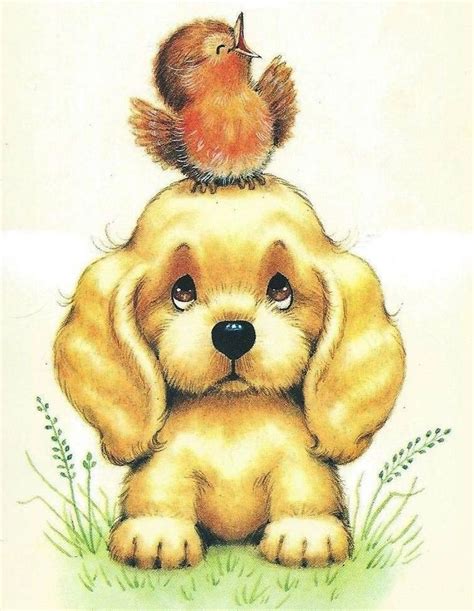 Printable Dog Ruth Morehead Cute Animal Illustration Cartoon